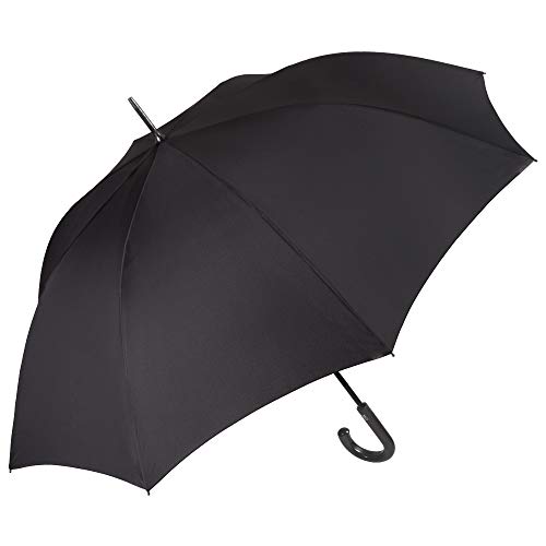 Paraguas Hombre Golf Negro - Paraguas Largo Clasico Elegante Antiviento Ultra Resistente y Grande - Tela Monocolor Repelente al Agua - PFC Free - Diámetro 120 - Apertura Automática - Perletti (Negro) Paraguas Hombre Golf Negro - Paraguas Largo Clasico Elegante Antiviento Ultra Resistente y Grande - Tela Monocolor Repelente al Agua - PFC Free - Diámetro 120 - Apertura Automática - Perletti (Negro)