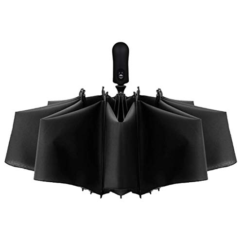 Paraguas Invertido Plegable y Automático con Teflon™ y Protección UV | Paraguas Reversible Antiviento para Mujer y Hombre | Paraguas Negro Vanquisher con Mango Ergonómico y Sistema Cierra Fácil Paraguas Invertido Plegable y Automático con Teflon™ y Protección UV | Paraguas Reversible Antiviento para Mujer y Hombre | Paraguas Negro Vanquisher con Mango Ergonómico y Sistema Cierra Fácil