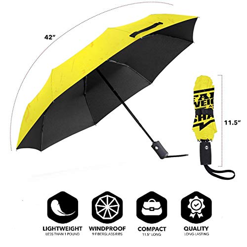 Paraguas Plegable Automático Impermeable Batidos de proteínas Faith Weights,Paraguas De Viaje Compacto A Prueba De Viento, Folding Umbrella, Dosel Reforzado, Mango Ergonómico