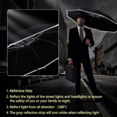 Paraguas Plegable Automático Impermeable, Paraguas de Tela de Secado Apertura y Cierre AutomáTico Prueba de Viento para Hombres y Mujeres (Negro) Paraguas Plegable Automático Impermeable, Paraguas de Tela de Secado Apertura y Cierre AutomáTico Prueba de Viento para Hombres y Mujeres (Negro)
