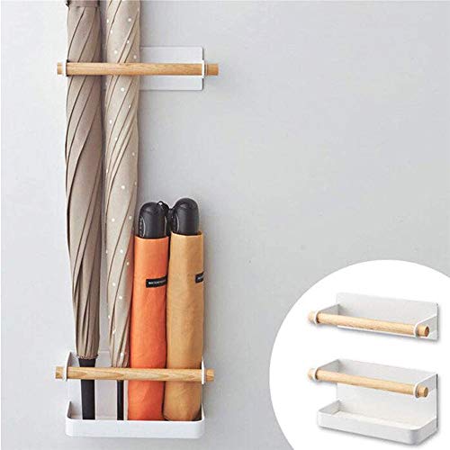 Paragüero paragüero magnética metálica Bandeja de Recogida de Agua de Montaje en Pared Blanca paragüero para su Uso en la Oficina en casa Corredor,18 * 6.5 * 8cm Paragüero paragüero magnética metálica Bandeja de Recogida de Agua de Montaje en Pared Blanca paragüero para su Uso en la Oficina en casa Corredor,18 * 6.5 * 8cm