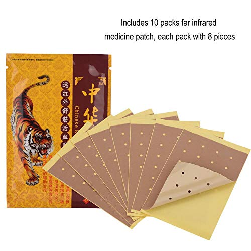 Parches para aliviar el dolor, 80 piezas / 10 paquetes de parches chinos de infrarrojos lejanos, yeso para aliviar el dolor de espalda, dolor de hombro, dolor de articulaciones, dolor muscular Parches para aliviar el dolor, 80 piezas / 10 paquetes de parches chinos de infrarrojos lejanos, yeso para aliviar el dolor de espalda, dolor de hombro, dolor de articulaciones, dolor muscular