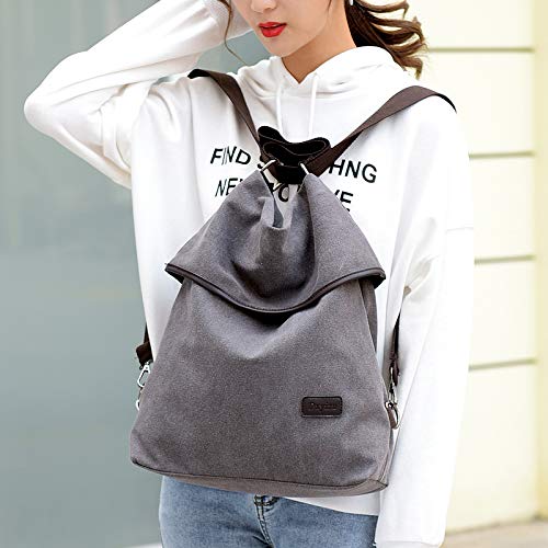 Parnerme Mujeres Bolsa de Lona Bolsos Bandolera Mujer Casual Mochilas Multifuncional la lona de los Totalizador del Bolso Hobos y Bolsos de Hombro Negro Parnerme Mujeres Bolsa de Lona Bolsos Bandolera Mujer Casual Mochilas Multifuncional la lona de los Totalizador del Bolso Hobos y Bolsos de Hombro Negro