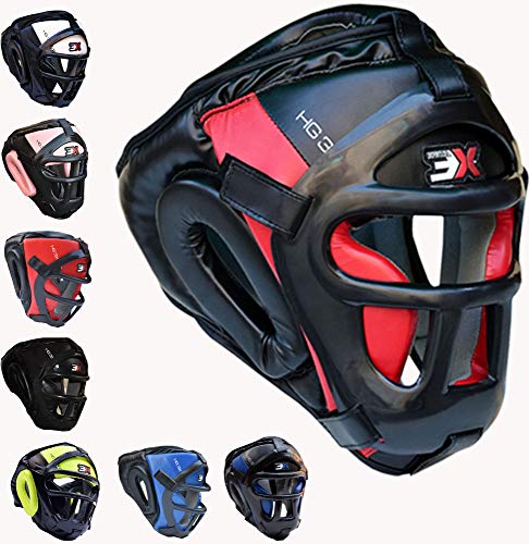 Parrilla Jefe De Guardia para MMA Boxeo Guardia De Cabeza Cuero Maya Hide Yelmo MMA Engranaje Artes Marciales Patada Lucha Cara Casco De Entrenamiento Boxeo Protector De Combate Protección De Karate Parrilla Jefe De Guardia para MMA Boxeo Guardia De Cabeza Cuero Maya Hide Yelmo MMA Engranaje Artes Marciales Patada Lucha Cara Casco De Entrenamiento Boxeo Protector De Combate Protección De Karate