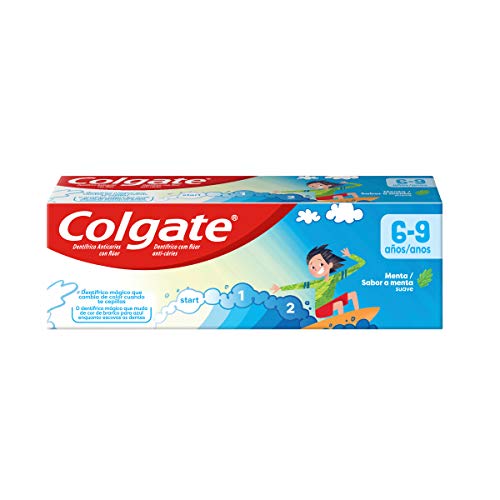 Pasta de dientes infantil Colgate Niños cambia de color al cepillarte, anticaries, menta suave 50ml