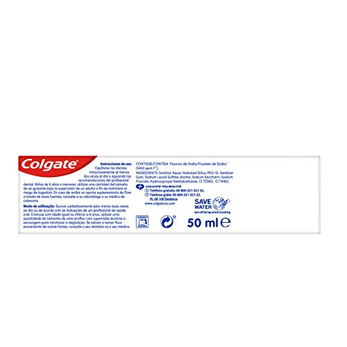 Pasta de dientes infantil Colgate Niños cambia de color al cepillarte, anticaries, menta suave 50ml