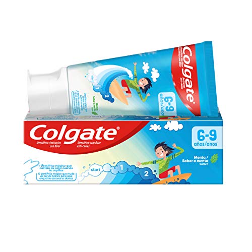 Pasta de dientes infantil Colgate Niños cambia de color al cepillarte, anticaries, menta suave 50ml