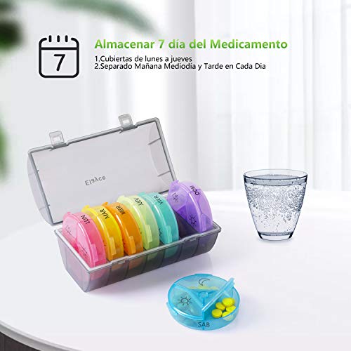 Pastillero Semanal 3 Tomas Español,Pastillero Portátil Viaje Resistente al agua,Organizador Pastillas para Vitaminas, Aceites de Pescado,Suplemento Pastillero Semanal 3 Tomas Español,Pastillero Portátil Viaje Resistente al agua,Organizador Pastillas para Vitaminas, Aceites de Pescado,Suplemento