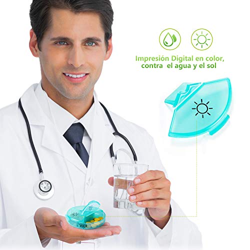 Pastillero Semanal 3 Tomas Español,Pastillero Portátil Viaje Resistente al agua,Organizador Pastillas para Vitaminas, Aceites de Pescado,Suplemento Pastillero Semanal 3 Tomas Español,Pastillero Portátil Viaje Resistente al agua,Organizador Pastillas para Vitaminas, Aceites de Pescado,Suplemento