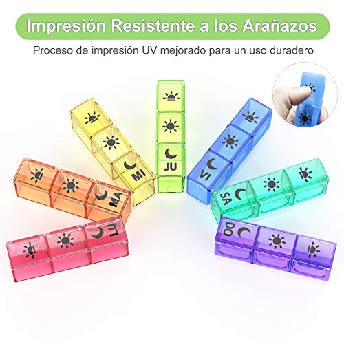 Pastillero Semanal Español 7 Dias, DOHIMGIO Grande Organizador Medicamentos 3 Tomas Diaria con 21 Compartimentos Pastillero Semanal Español 7 Dias, DOHIMGIO Grande Organizador Medicamentos 3 Tomas Diaria con 21 Compartimentos