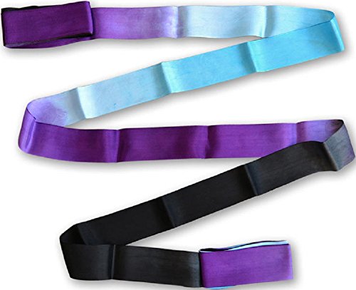 Pastorelli Cinta de gimnasia rítmica sombreada, 5 m, color negro, azul cielo, violeta