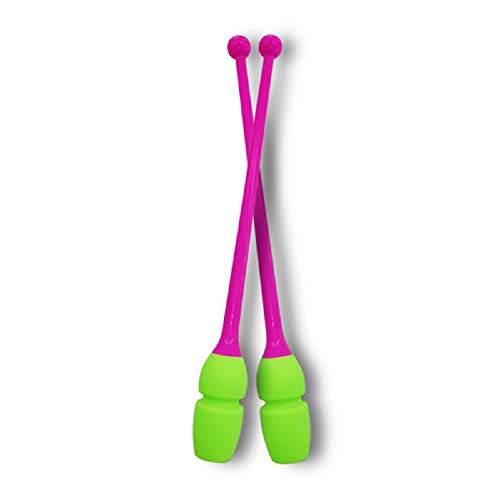 Pastorelli Clubes de gimnasia rítmica conectables, mod. MASHA - 40,50 cm Bicolor (Rosa-Lima) Pastorelli Clubes de gimnasia rítmica conectables, mod. MASHA - 40,50 cm Bicolor (Rosa-Lima)
