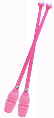 Pastorelli Clubes de gimnasia rítmica conectables, mod. MASHA - 45,20 cm Monocolor (rosa)