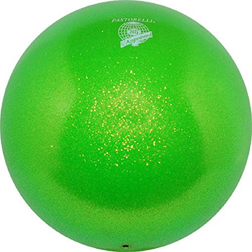 Pastorelli Pelota de gimnasio con purpurina HV (alta visión), color verde