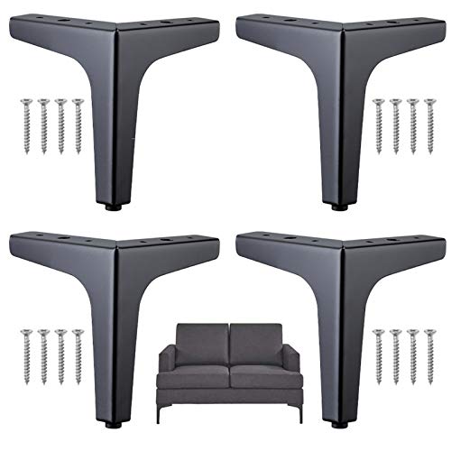 Patas De Mueble Triangulares Negras Pata De Mesa Diy Acero Negro Pies De Armario Diy Metal De Repuesto Para Mesa De Centro, Mesa De Comedor, Escritorio De Diseño, Mesita De Noche, Sillas, Armario