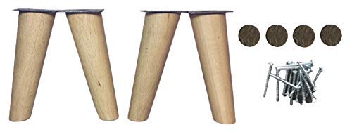 patas para muebles de madera. Patas inclinadas cónicas con placa de montaje ya instalada patas de madera para sofas mesitas armarios 15 cm alto patas para muebles de madera. Patas inclinadas cónicas con placa de montaje ya instalada patas de madera para sofas mesitas armarios 15 cm alto