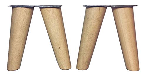 patas para muebles de madera. Patas inclinadas cónicas con placa de montaje ya instalada patas de madera para sofas mesitas armarios 15 cm alto patas para muebles de madera. Patas inclinadas cónicas con placa de montaje ya instalada patas de madera para sofas mesitas armarios 15 cm alto