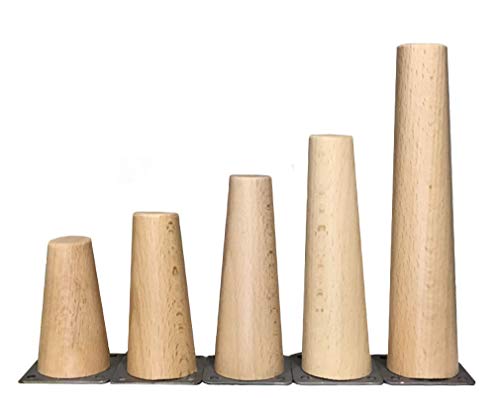patas para muebles madera haya. Patas cónicas con inclinación, y placa de montaje ya instaladas. 8 cm alto color natural (8 cm) patas para muebles madera haya. Patas cónicas con inclinación, y placa de montaje ya instaladas. 8 cm alto color natural (8 cm)