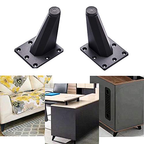 Patas para muebles Patas Regulables para Muebles de Cocina o baño,4 piezas, Pies de gabinete de altura, patas de mesa, patas de muebles （negro）