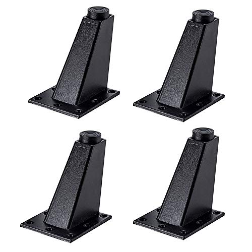 Patas para muebles Patas Regulables para Muebles de Cocina o baño,4 piezas, Pies de gabinete de altura, patas de mesa, patas de muebles （negro）