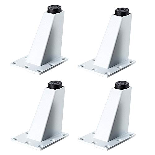 Patas para muebles Patas Regulables para Muebles de Cocina o baño,4 piezas, Pies de gabinete de altura, patas de mesa, patas de muebles（blanco）