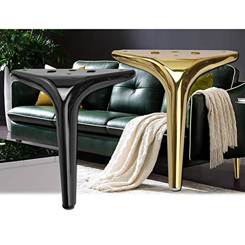 Patas triangulares para muebles x4, patas de soporte para muebles, material de acero, adecuado para sofá, patas de gabinete, fuerte capacidad de carga, enviar tornillos de instalación/dorado