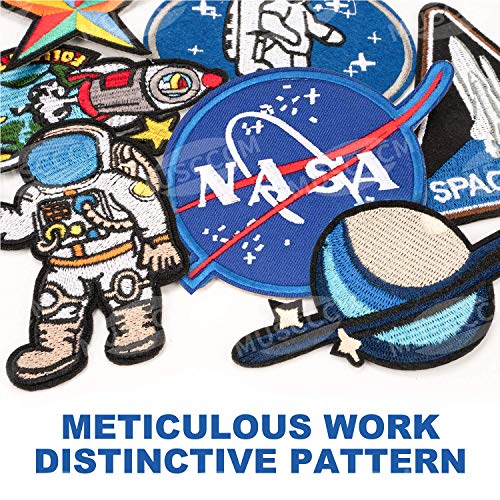 Patch Sticker, MUSCCCM 10Pcs Parches Aeroespacial Termoadhesivos DIY Coser o Planchar en Los Parches Apliques para Ropa Camiseta Sombrero Pantalon Bolsas