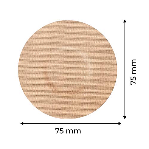 PATCHINGA Parche Adhesivo Freestyle Libre, Glucómetro, Cinta, Parches Para Sensor Autoadhesivo I Impermeable - Hipoalergénico - Transpirable I 25 Piezas (beige)