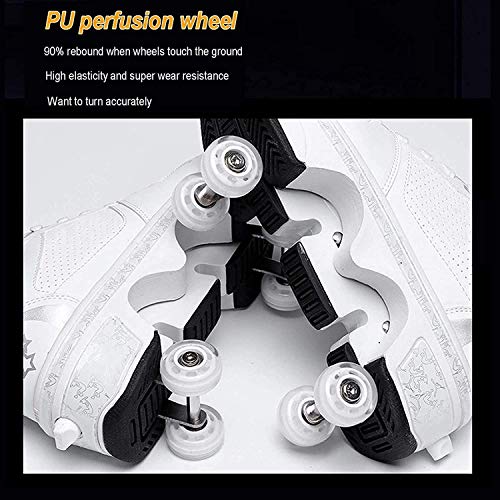 Patín En Línea, Zapatos Multiusos 2 En 1, Botas De Patín De Cuatro Ruedas Ajustables, Zapatos Deformación Multifuncionales Patines Cuatro Ruedas Patines Patinaje Al Aire Libre Para Adultos,White-38 Patín En Línea, Zapatos Multiusos 2 En 1, Botas De Patín De Cuatro Ruedas Ajustables, Zapatos Deformación Multifuncionales Patines Cuatro Ruedas Patines Patinaje Al Aire Libre Para Adultos,White-38