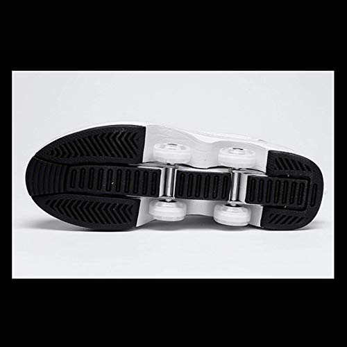 Patines De 4 Ruedas Kick Roller Shoe Patines En Línea De Nuevo Diseño Zapatos Multiusos 2 En 1 Hombres Mujeres Patines con Cuatro Ruedas para Niños Niñas,EUR39