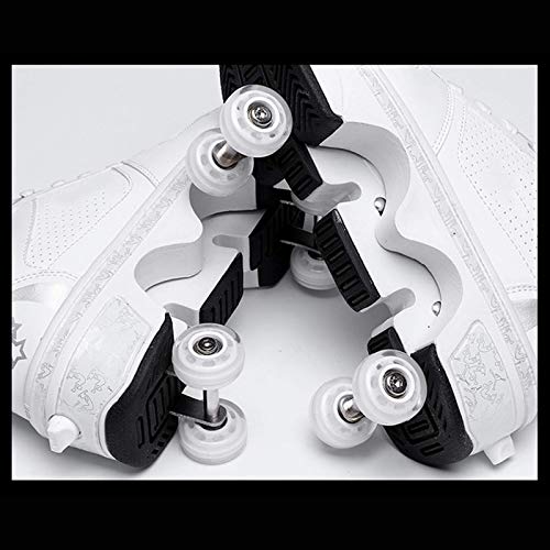 Patines De 4 Ruedas Kick Roller Shoe Patines En Línea De Nuevo Diseño Zapatos Multiusos 2 En 1 Hombres Mujeres Patines con Cuatro Ruedas para Niños Niñas,EUR39