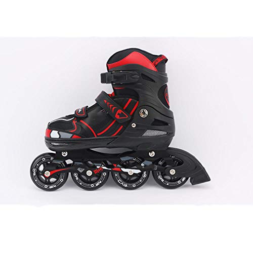 Patines en Línea Ajustables Niños Adultos Hombres y Mujeres Alta Elasticidad y Resistentes Al Desgaste Patines Deportivos Con Absorción de Impactos y Transpirables Roller Blades Pu-Rojo_L (38-41)