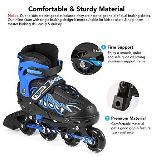 Patines En Línea, Inline Skates Ajustables Adultos, con Todas Las Ruedas Iluminadas, Iluminaciones Divertidas para Niñas Y Mujeres Blue-L(38-42)