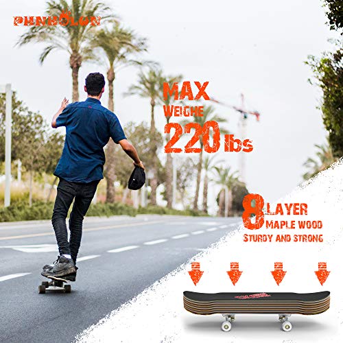 Patinetas para principiantes, patineta completa con rodamiento ABEC 7, rueda 95A, cubierta de arce de 8 capas para adolescentes y adultos, patineta doble Kick Deck Concave Cruiser Trick Patinetas para principiantes, patineta completa con rodamiento ABEC 7, rueda 95A, cubierta de arce de 8 capas para adolescentes y adultos, patineta doble Kick Deck Concave Cruiser Trick