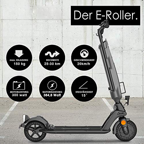 Patinete Eléctrico Adultos Scooter eléctrico plegable Batería desmontable Aumentar el rango 30 km, motor de 350 W y velocidad máxima 20 km / h Scooter eléctrico, puerto USB incorporado