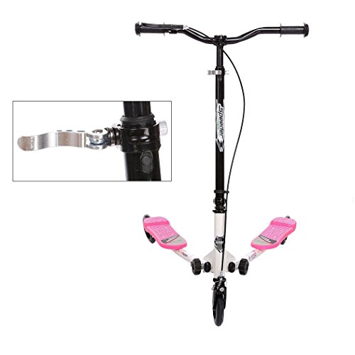 Patinete Plegable de Tres 3 Ruedas,Patinete de 3 Ruedas Scooter Manillar Altura Ajustable 75-85cm con Freno Posterior Rosado Patinete Scooter para Niños de 4 a 12 Años Patinete Plegable de Tres 3 Ruedas,Patinete de 3 Ruedas Scooter Manillar Altura Ajustable 75-85cm con Freno Posterior Rosado Patinete Scooter para Niños de 4 a 12 Años