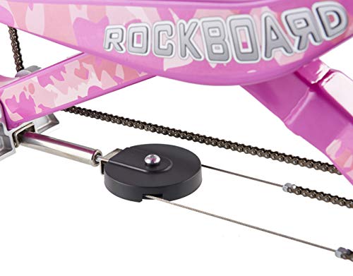 Patinete Rockboard RBX con volante de inercia, balancín, por amortiguador de presión de aire, patinete con freno de aire, suspensión de aire, color rosa Glam con camuflaje