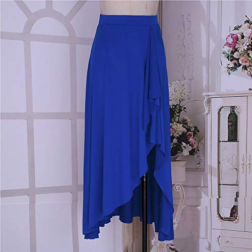 PATNICK Falda De Baile De Ballet De Cintura Elástica Asimétrica para Mujer Gimnasia Nuevo Rendimiento para Adultos Ropa De Baile Lírico Contemporáneo,Blue-XXL PATNICK Falda De Baile De Ballet De Cintura Elástica Asimétrica para Mujer Gimnasia Nuevo Rendimiento para Adultos Ropa De Baile Lírico Contemporáneo,Blue-XXL