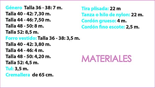 Patrón de costura vestido flamenca Nejas mujer entallado para hacerlo tú misma. Tutorial en vídeo para ayudarte a realizarlo. Talla 36 a la 52. Patrón multitalla en papel.