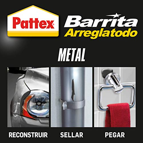 Pattex Barrita arreglatodo, masilla adhesiva para sellar, pegar, metal, 48gr Pattex Barrita arreglatodo, masilla adhesiva para sellar, pegar, metal, 48gr