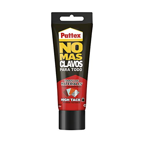 Pattex No Mas Clavos Para Todo HighTack Adhesivo de montaje resistente a temperaturas extremas, pegamento fuerte en superficies húmedas, Blanco, 1 tubo x 142 g Pattex No Mas Clavos Para Todo HighTack Adhesivo de montaje resistente a temperaturas extremas, pegamento fuerte en superficies húmedas, Blanco, 1 tubo x 142 g