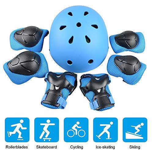 Pattinaggio per Bambini Equipaggiamento Protettivo, Pattinaggio A Rotelle Pattini A Rotelle Pattini A Rotelle Casco Protettivo Ciclista Gioco Pattinaggio (Matte Black,M)