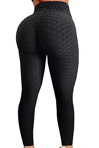 Pau1Hami1ton Leggins Mujer, Mallas Fitness Push Up Pantalones Deporte Running Yoga GP-11(Black,M)