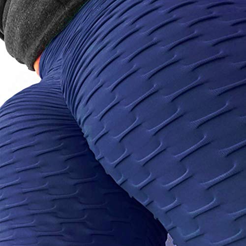 Pau1Hami1ton Leggins Mujer, Mallas Fitness Push Up Pantalones Deporte Running Yoga GP-11(Blue,S)