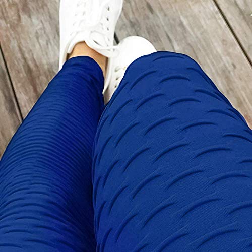 Pau1Hami1ton Leggins Mujer, Mallas Fitness Push Up Pantalones Deporte Running Yoga GP-11(Blue,S)