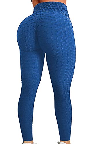 Pau1Hami1ton Leggins Mujer, Mallas Fitness Push Up Pantalones Deporte Running Yoga GP-11(Blue,S)