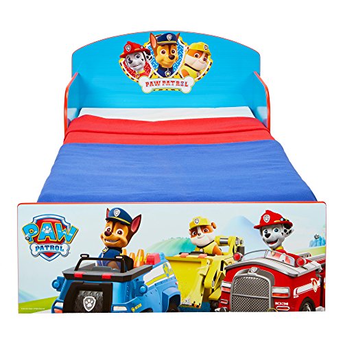 Paw Patrol Cama Infantil, Madera, Azul, 42.50x77.00x143.00 cm