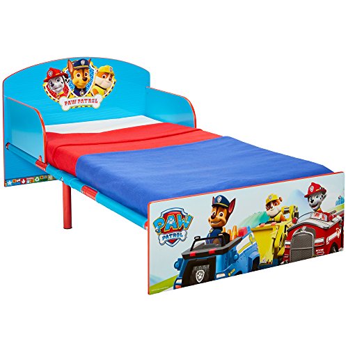 Paw Patrol Cama Infantil, Madera, Azul, 42.50x77.00x143.00 cm