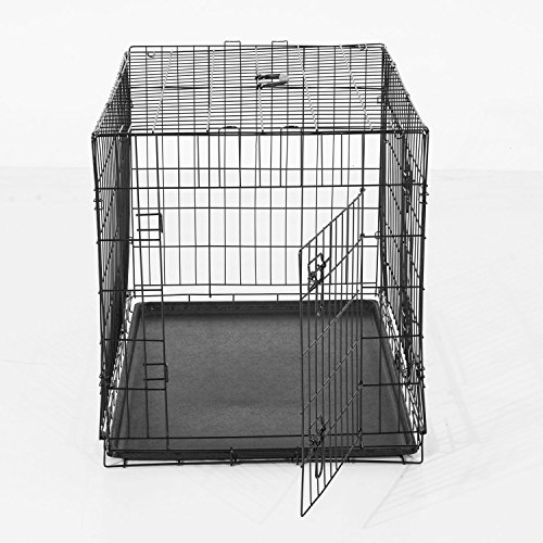 PawHut Transportin Jaula Transporte Perro Alambre 5 Medidas 2 Colores Opcional (76x53x57CM, Negro) PawHut Transportin Jaula Transporte Perro Alambre 5 Medidas 2 Colores Opcional (76x53x57CM, Negro)