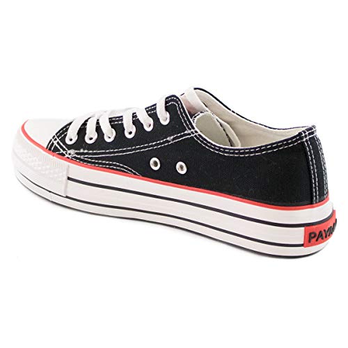 PAYMA - Zapatillas Bambas Botas de Lona Mujer. Puntera de Goma. Playeras de Deporte Casual y Caminar. Piso Doble o Sencillo. Negras Blancas Rojas Azul Jeans PAYMA - Zapatillas Bambas Botas de Lona Mujer. Puntera de Goma. Playeras de Deporte Casual y Caminar. Piso Doble o Sencillo. Negras Blancas Rojas Azul Jeans